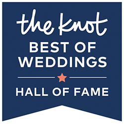 The Knot Best of Weddings Hall of Fame Badge for Key Largo Lighthouse - Celebrating Excellence in Florida Destination Weddings